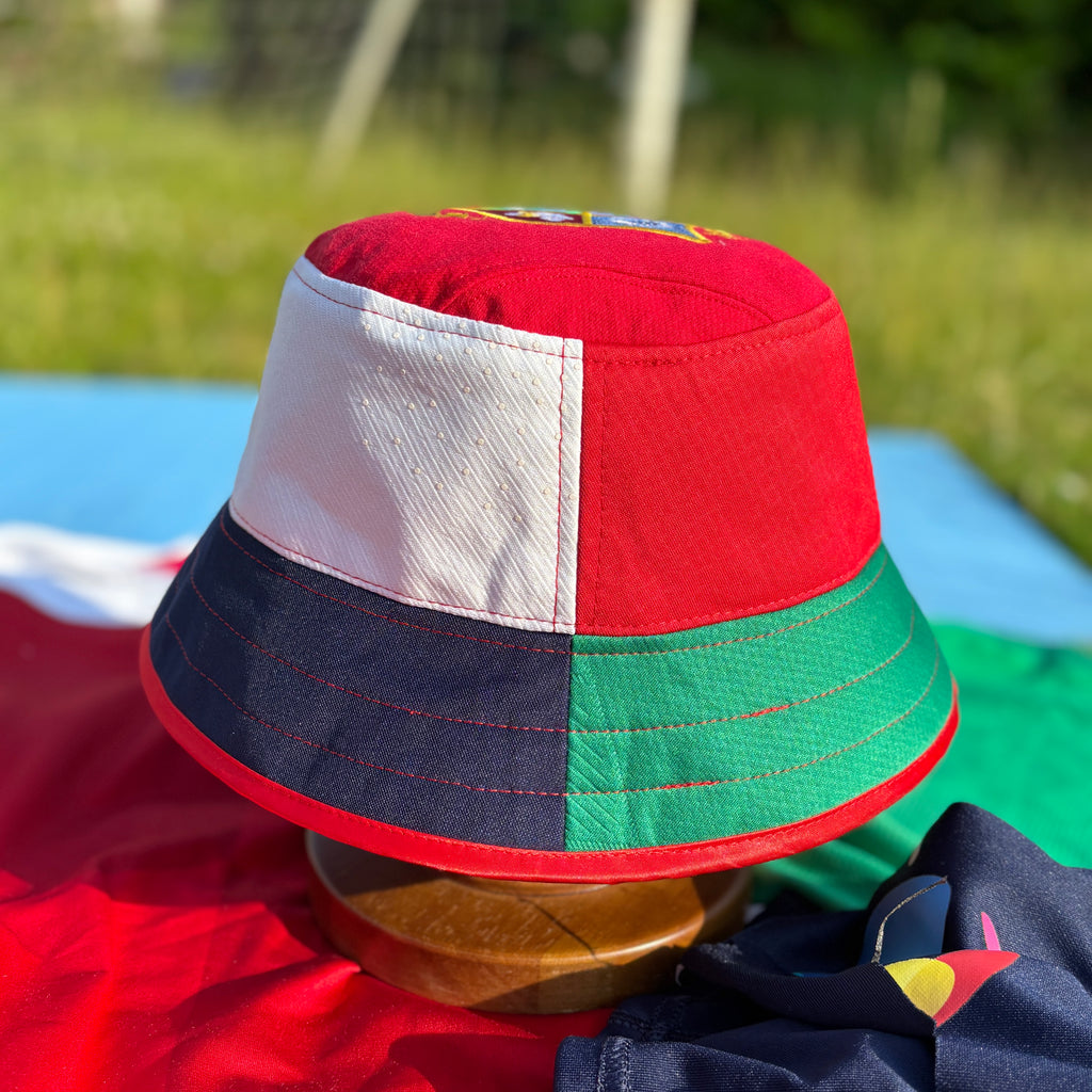 Britsh & Irish Lions bucket hat (adult 62-63cm) - handmade from original jerseys