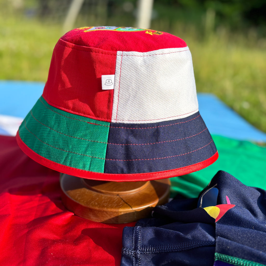 Britsh & Irish Lions bucket hat (adult 62-63cm) - handmade from original jerseys