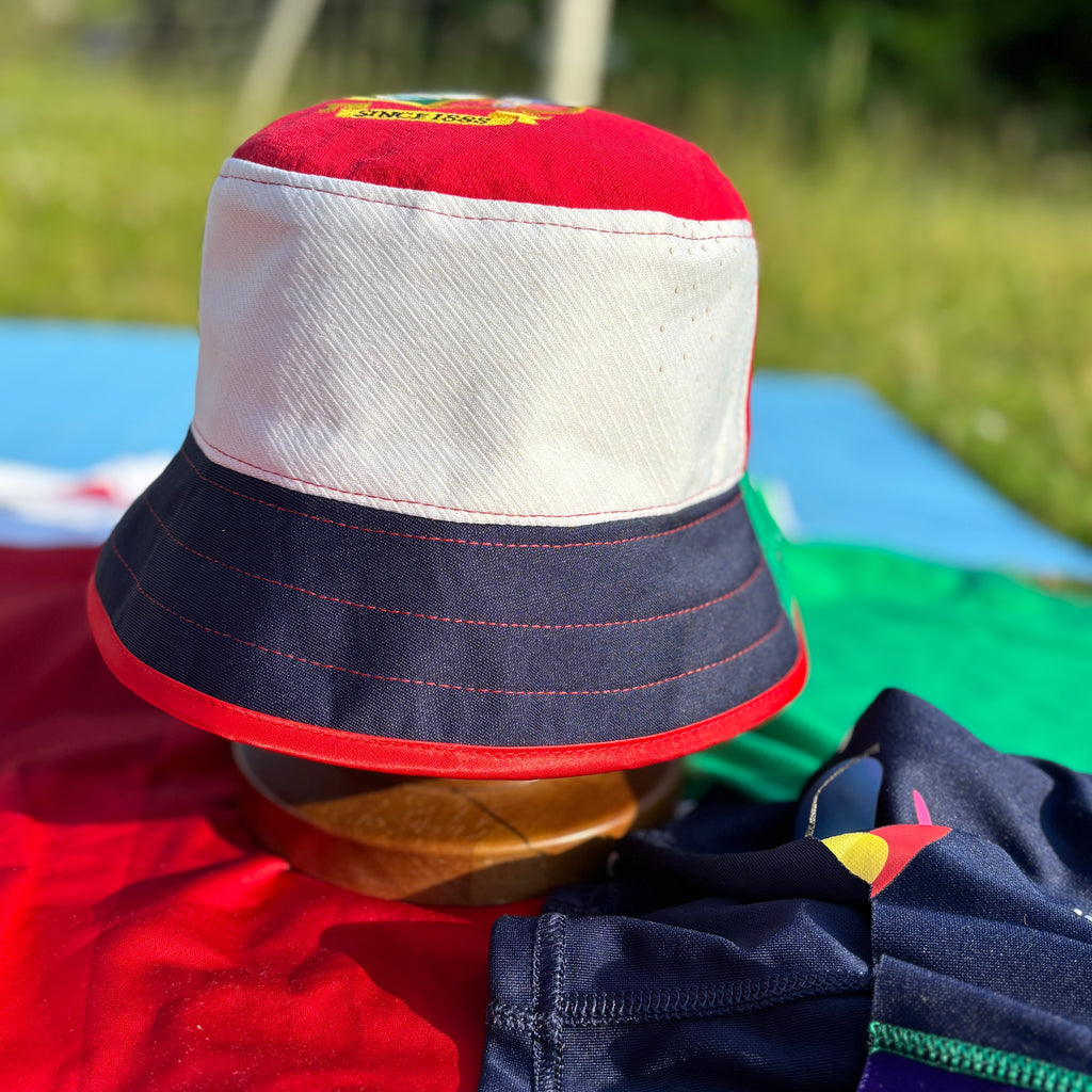 Britsh & Irish Lions bucket hat (adult 62-63cm) - handmade from original jerseys