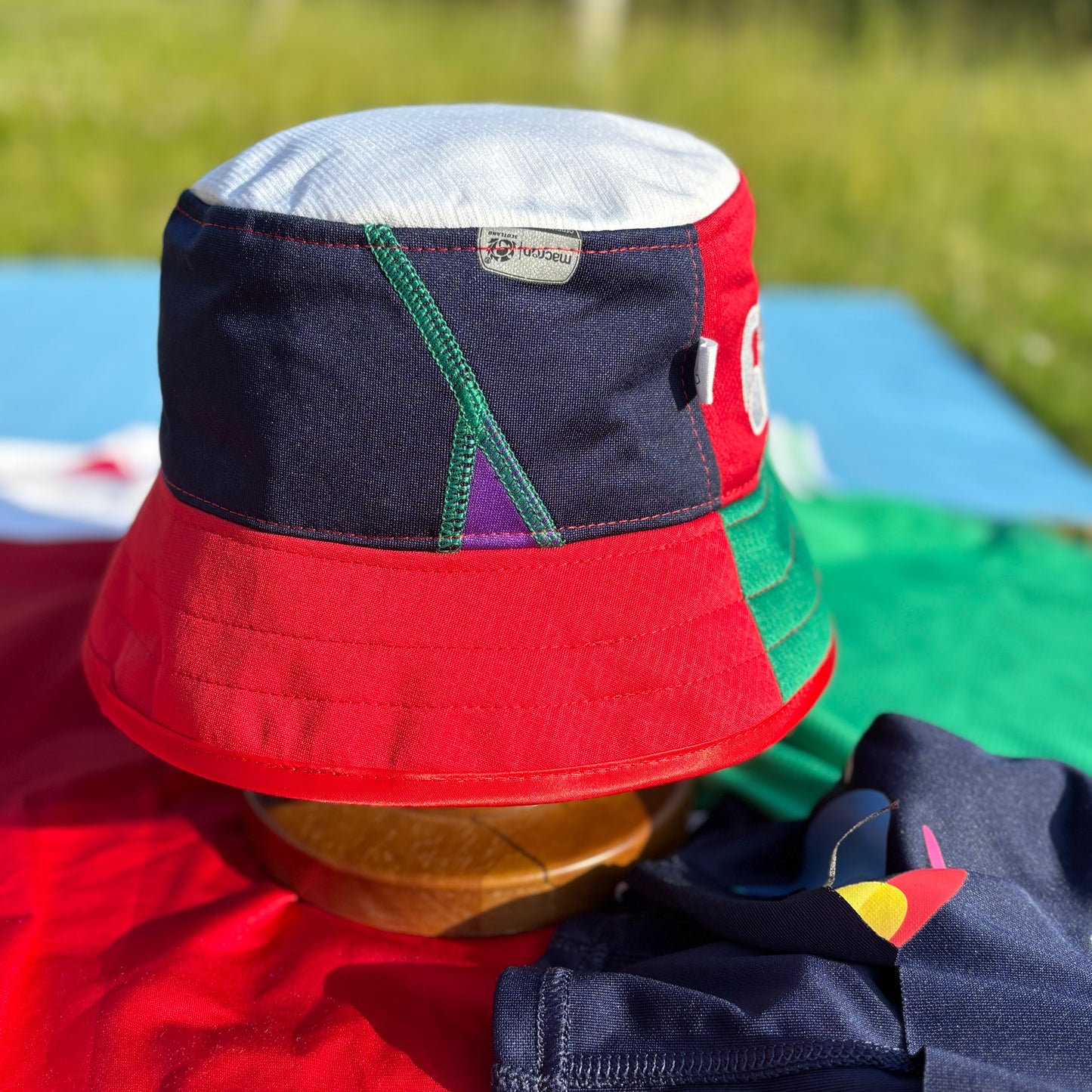 Britsh & Irish Lions bucket hat (adult 62-63cm) - handmade from original jerseys