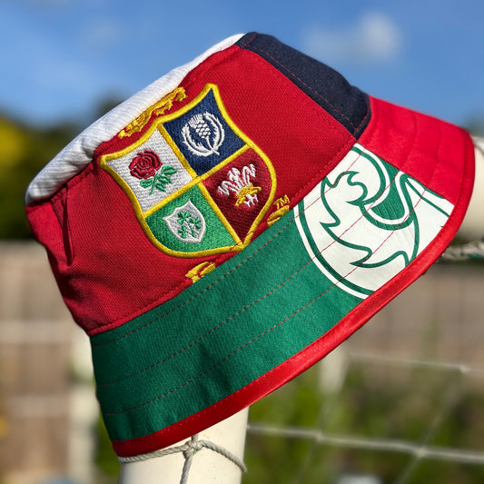 Britsh & Irish Lions bucket hat (adult 62-63cm) - handmade from original jerseys