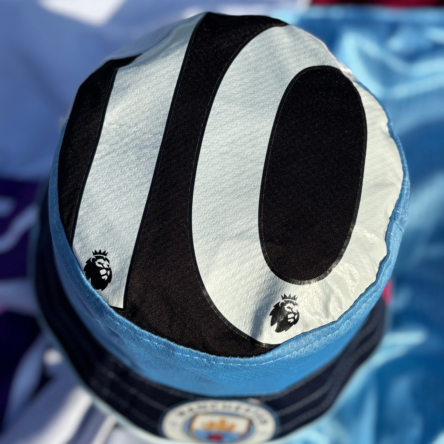 Manchester City bucket hat (adult 62-63cm) - handmade from original shirts