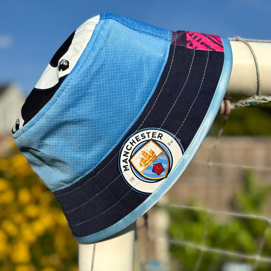 Manchester City bucket hat (adult 62-63cm) - handmade from original shirts