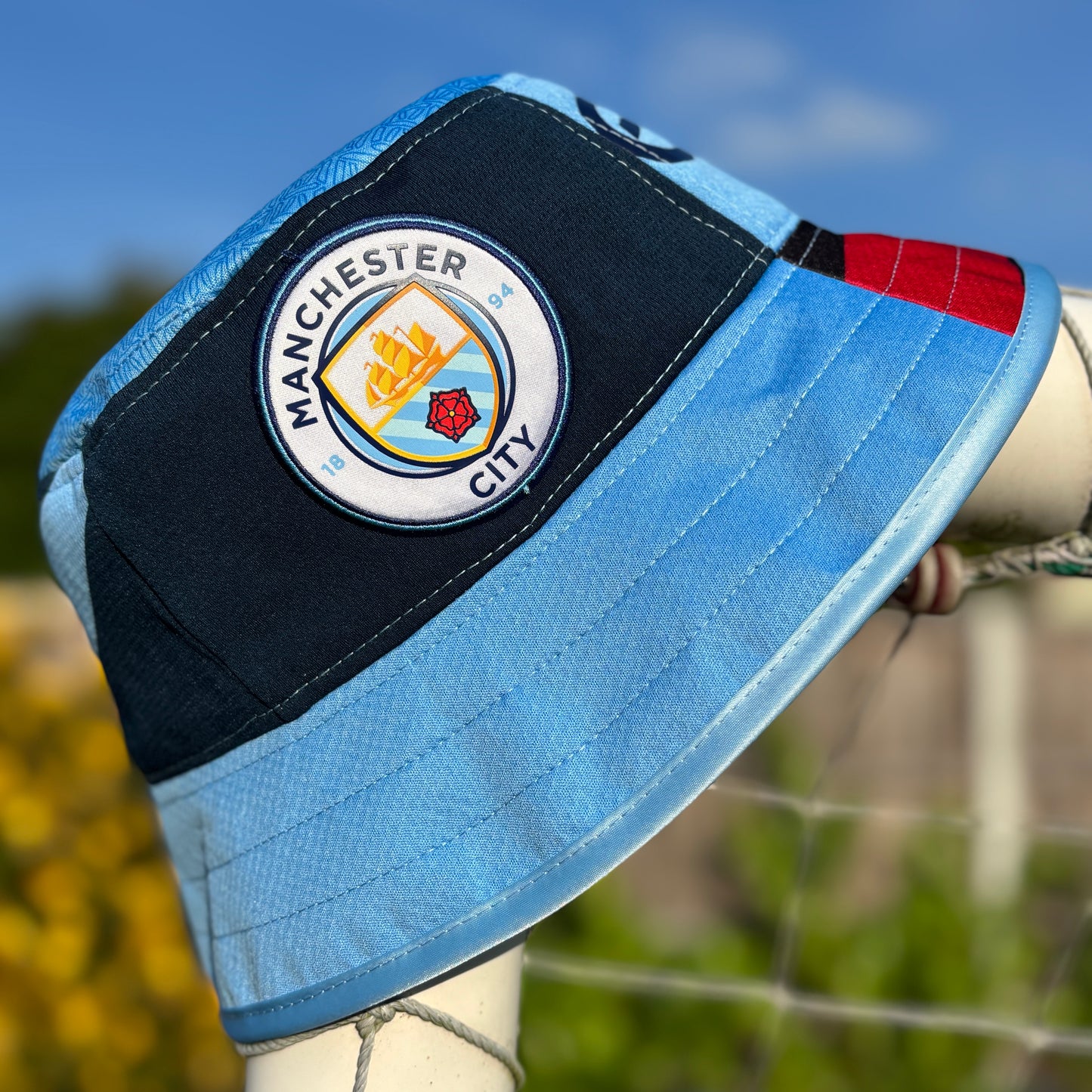 Manchester City bucket hat (adult 62-63cm) - handmade from original shirts