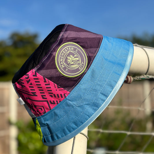 Manchester City bucket hat (adult 62-63cm) - handmade from original shirts