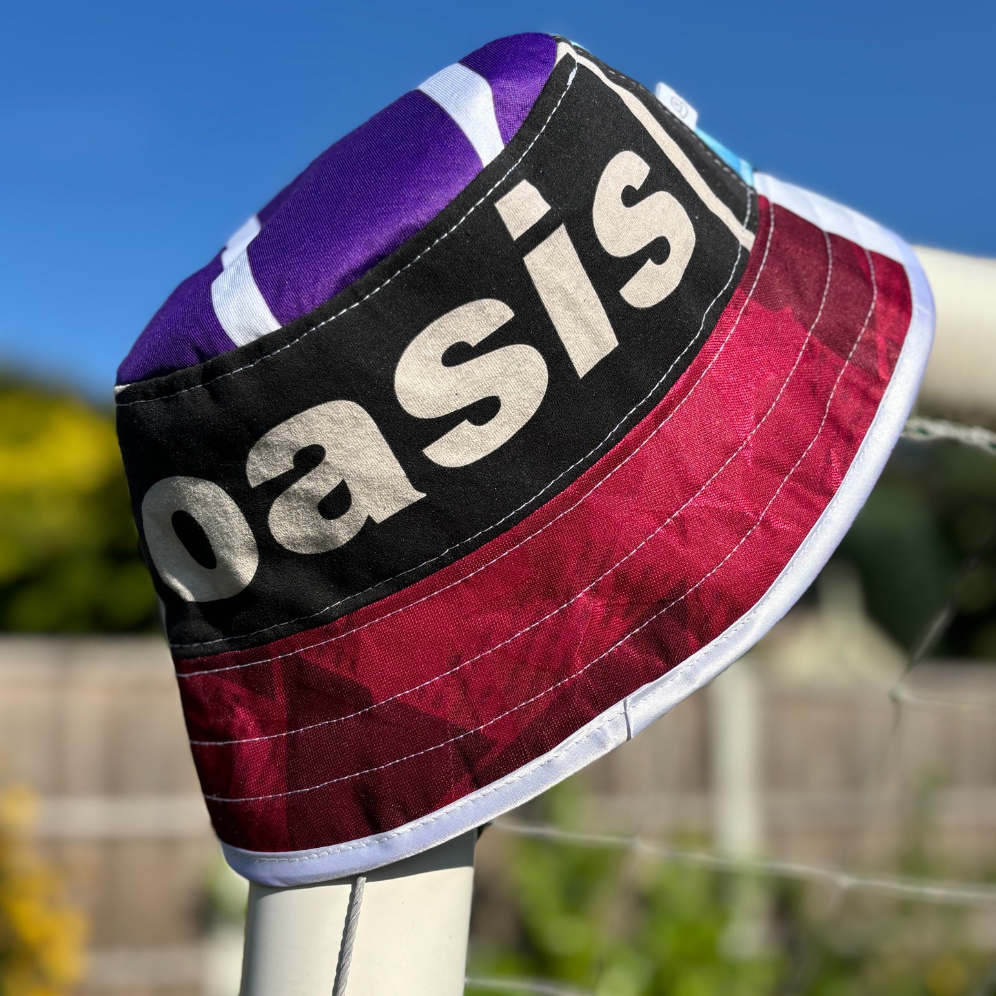 Oasis x Manchester City bucket hat (adult 62-63cm) - handmade from original shirts