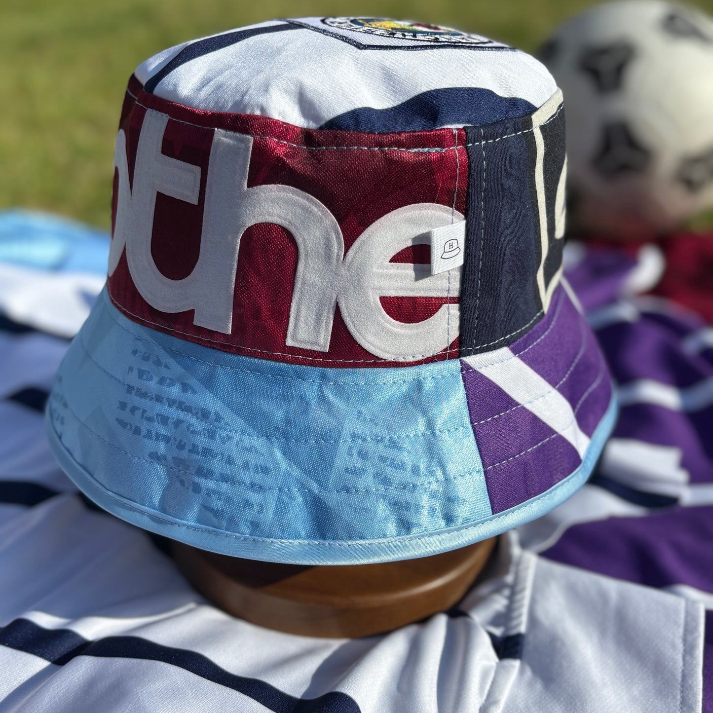 Oasis x Manchester City bucket hat (adult 62-63cm) - handmade from original shirts