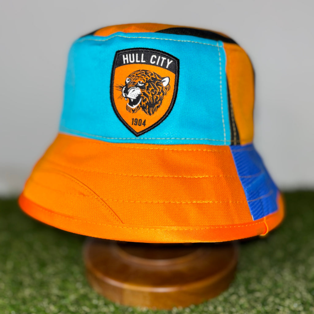 Hull City bucket hat (adult 62-63 cm) - handmade from replica shirts
