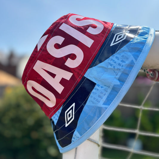 Oasis x Manchester City bucket hat (adult 62-63cm) - handmade from original shirts