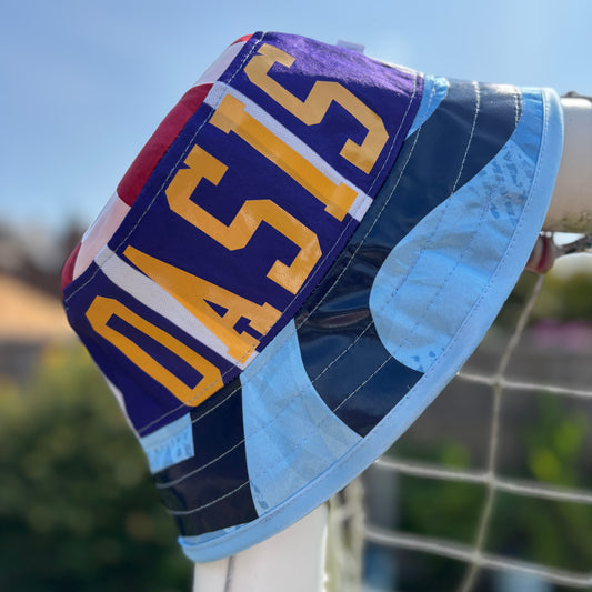 Oasis x Manchester City bucket hat (adult 62-63cm) - handmade from original shirts