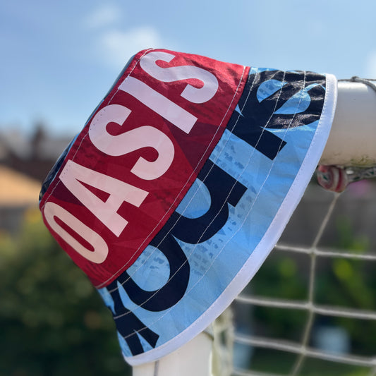 Oasis x Manchester City bucket hat (adult 62-63cm) - handmade from original shirts
