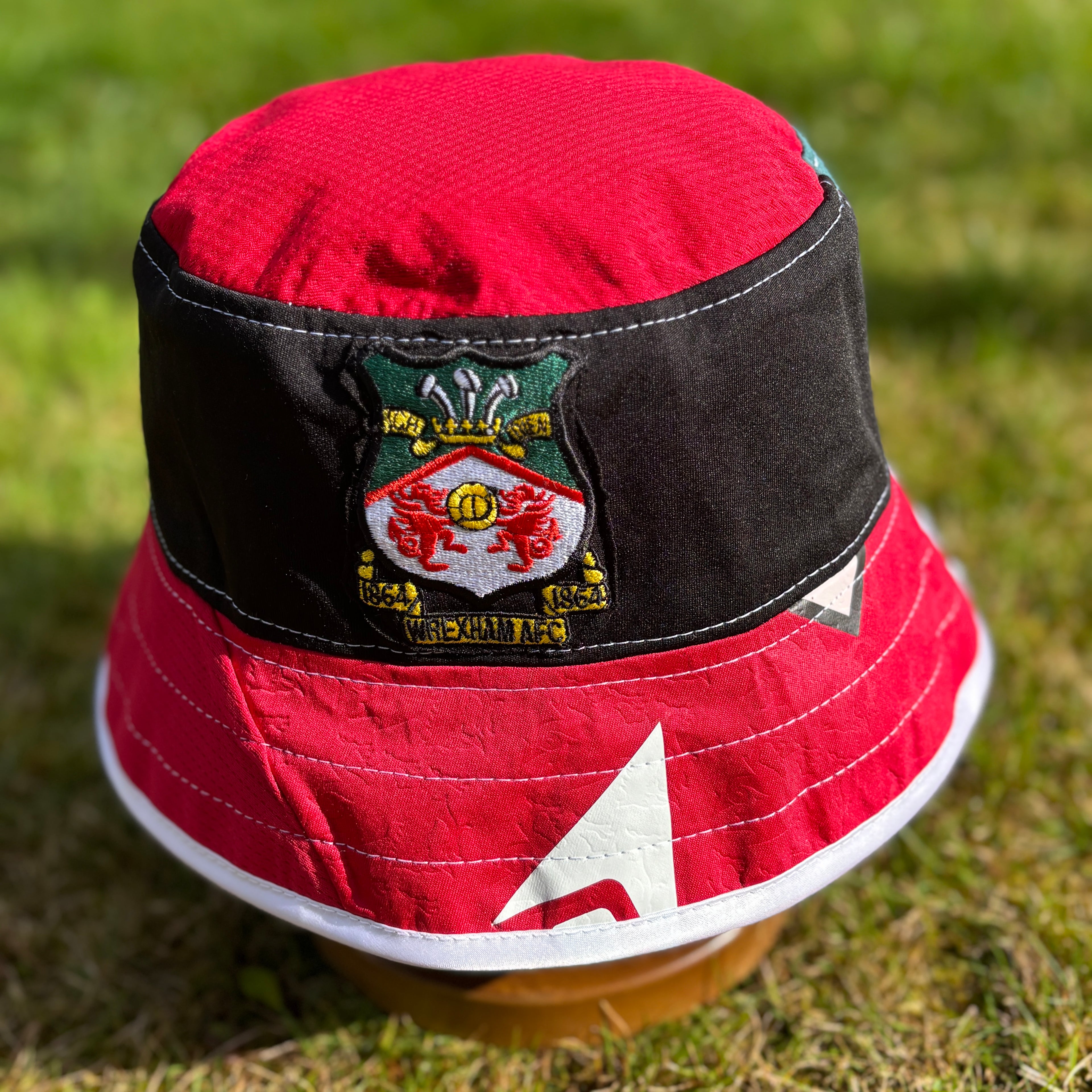 Wrexham bucket hat (adult 62-63 cm) - handmade from original shirts
