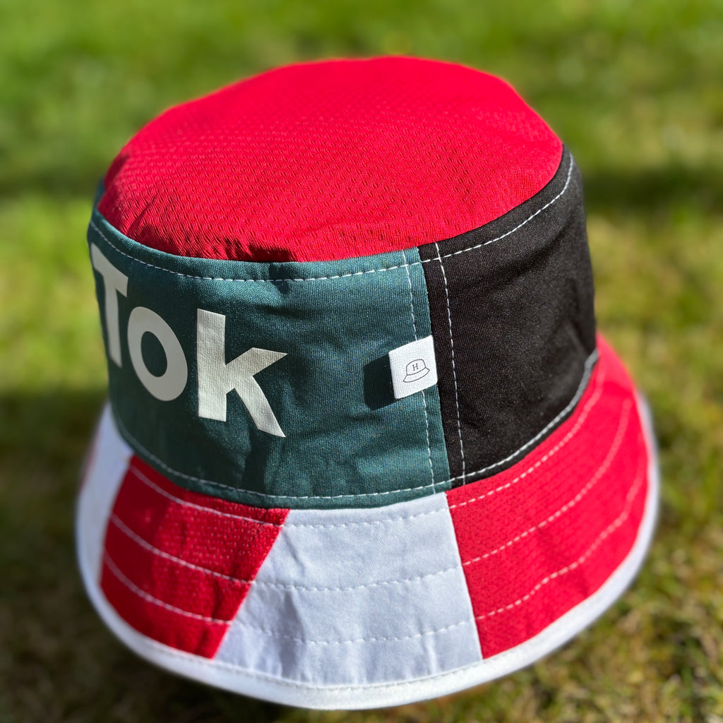 Wrexham bucket hat (adult 62-63 cm) - handmade from original shirts