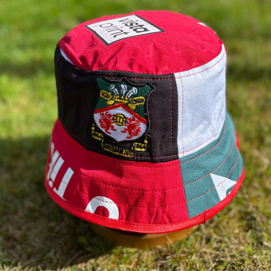 Wrexham bucket hat (adult 62-63 cm) - handmade from original shirts