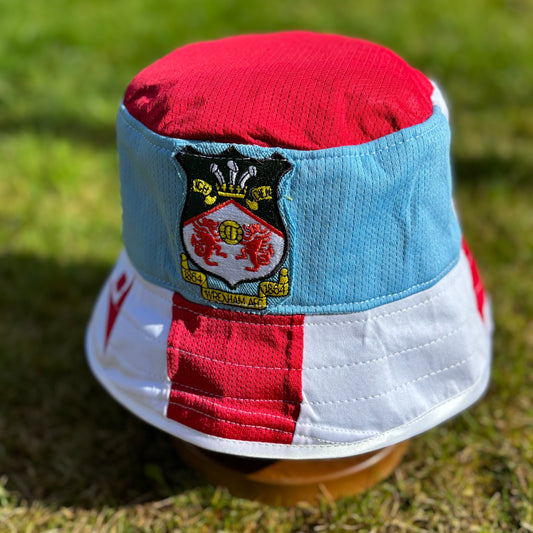 Wrexham bucket hat (adult 62-63 cm) - handmade from original shirts