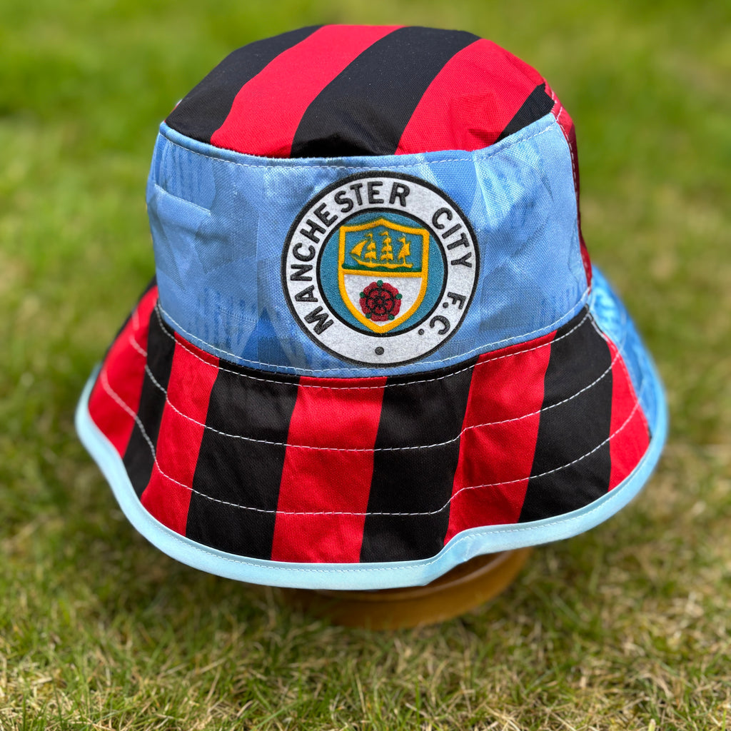 Manchester City bucket hat (Small adult/youth 59-60 cm) - made from real shirts