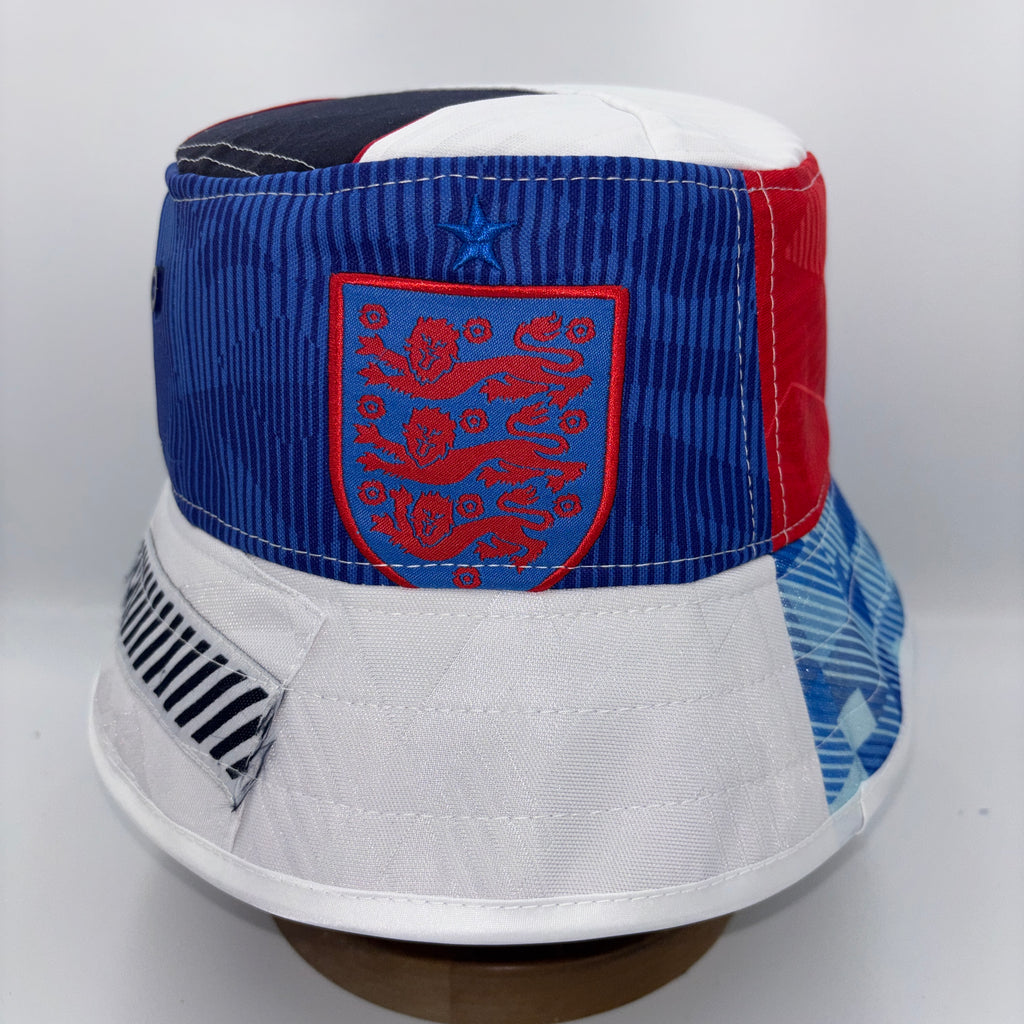 England bucket hat (adult 62-63 cm) - handmade from original shirts