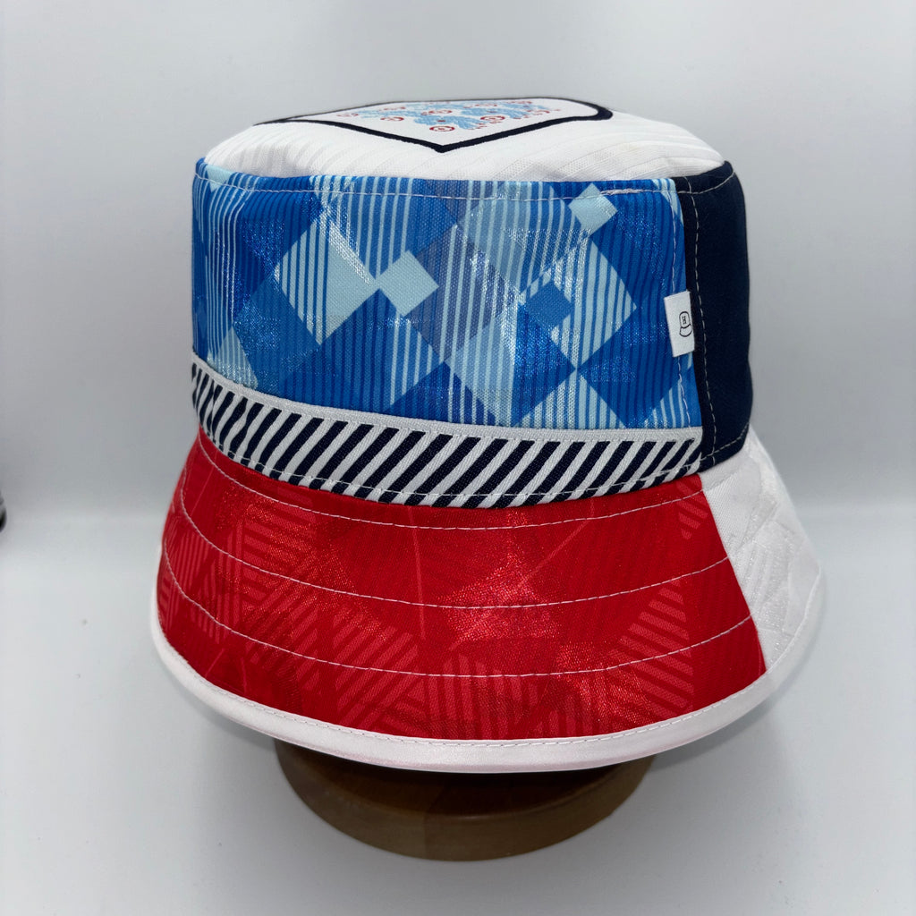 England bucket hat (adult 62-63 cm) - handmade from original shirts