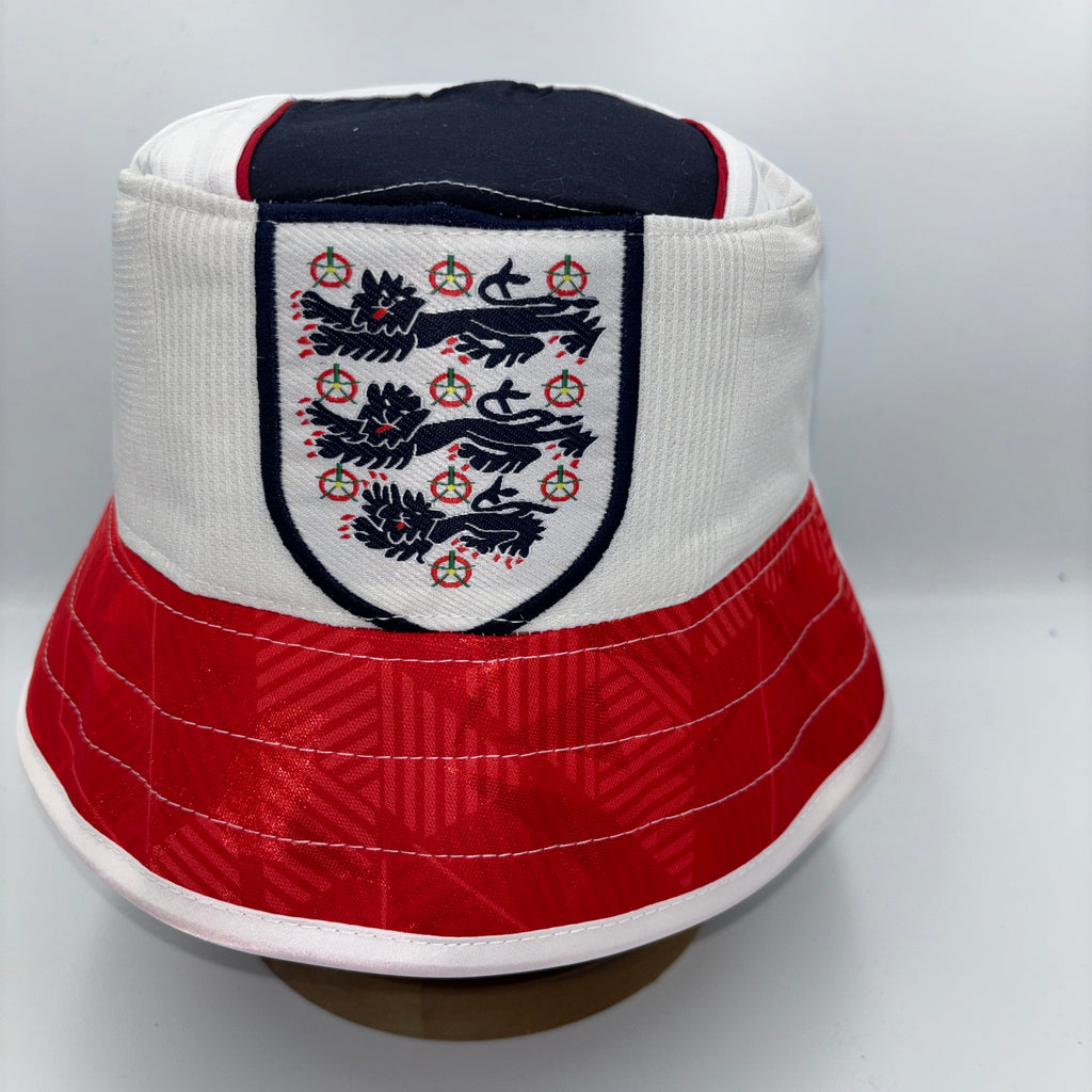 England bucket hat (adult 62-63 cm) - handmade from original shirts