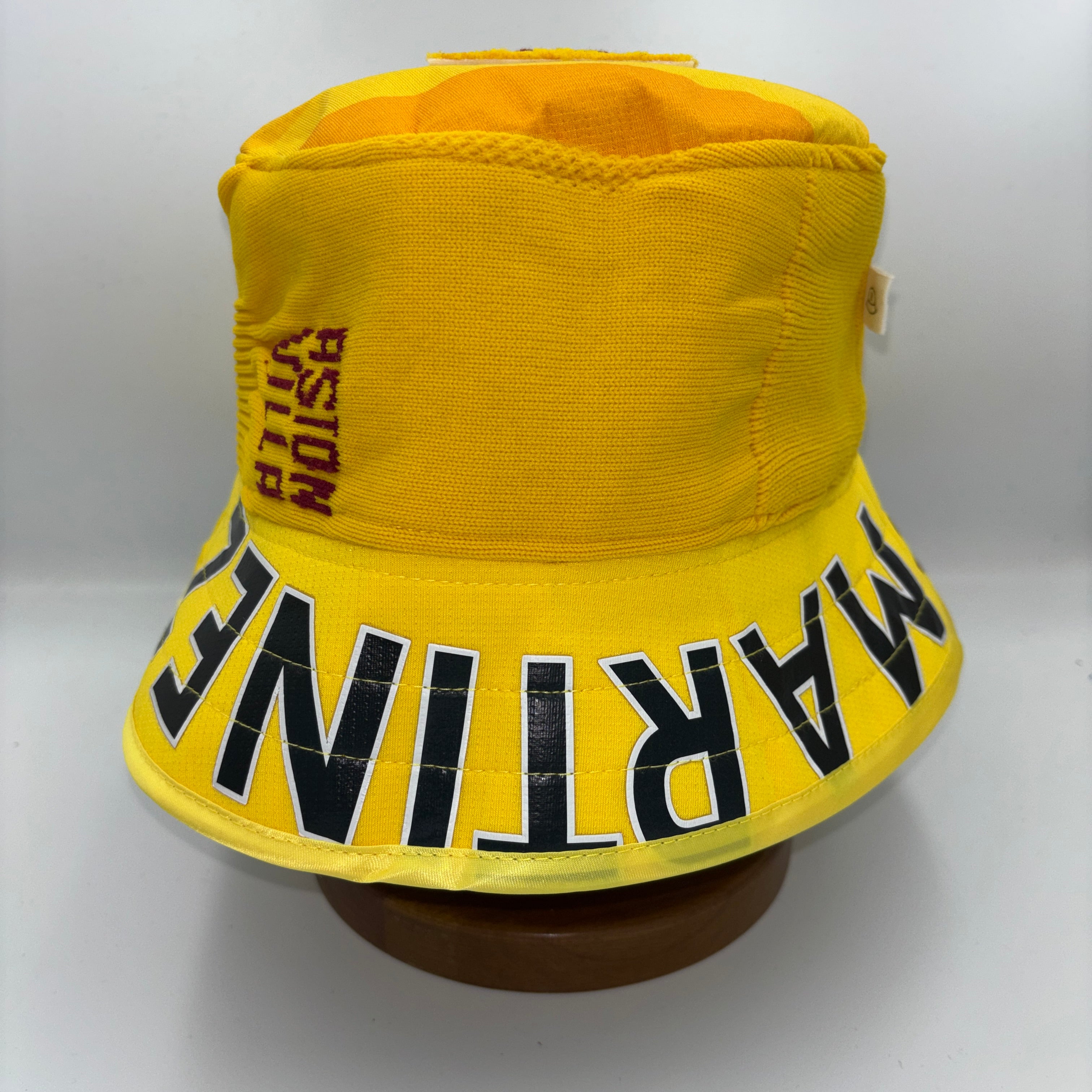 Aston Villa bucket hat (adult 62-63 cm) - handmade from Emi Martinez goalie kit