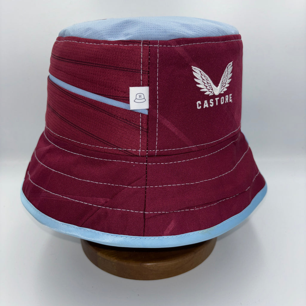 Aston Villa bucket hat (adult 62-63 cm) - handmade from original shirts