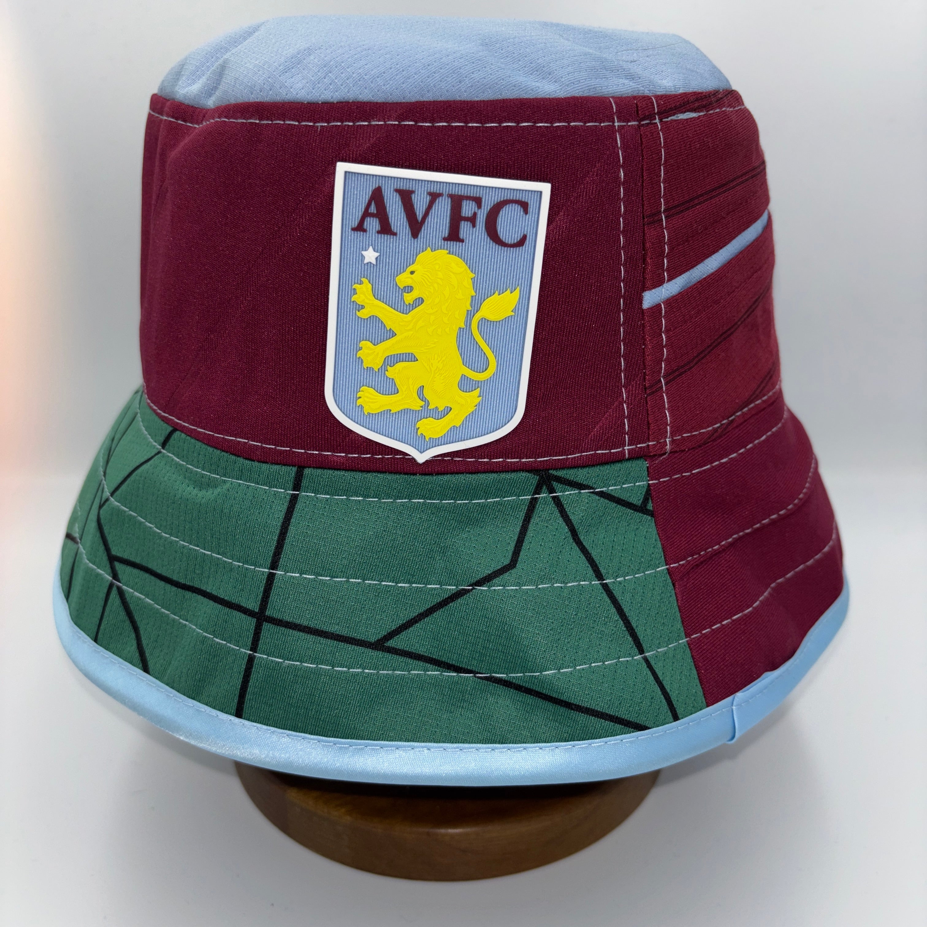 Aston Villa bucket hat (adult 62-63 cm) - handmade from original shirts