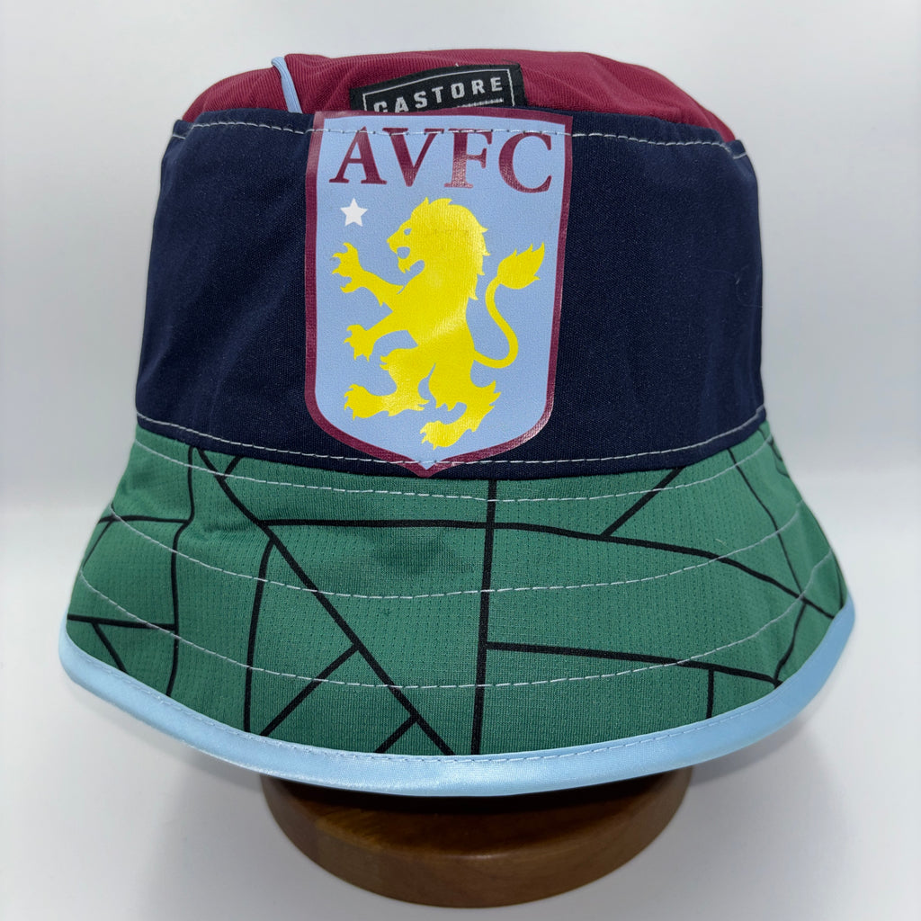 Aston Villa bucket hat (adult 62-63 cm) - handmade from original shirts