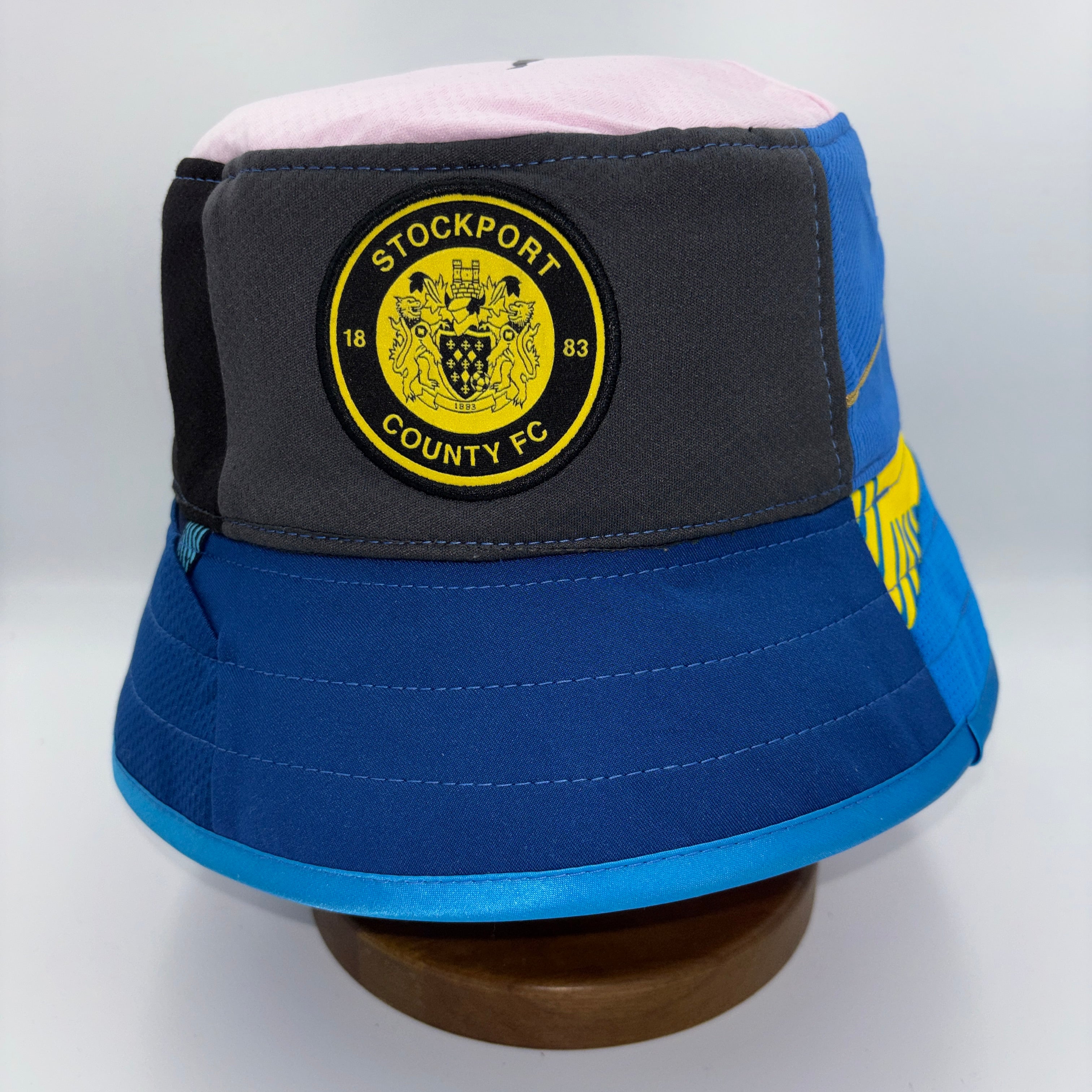 Stockport County bucket hat (adult 62-63 cm) - handmade from original shirts