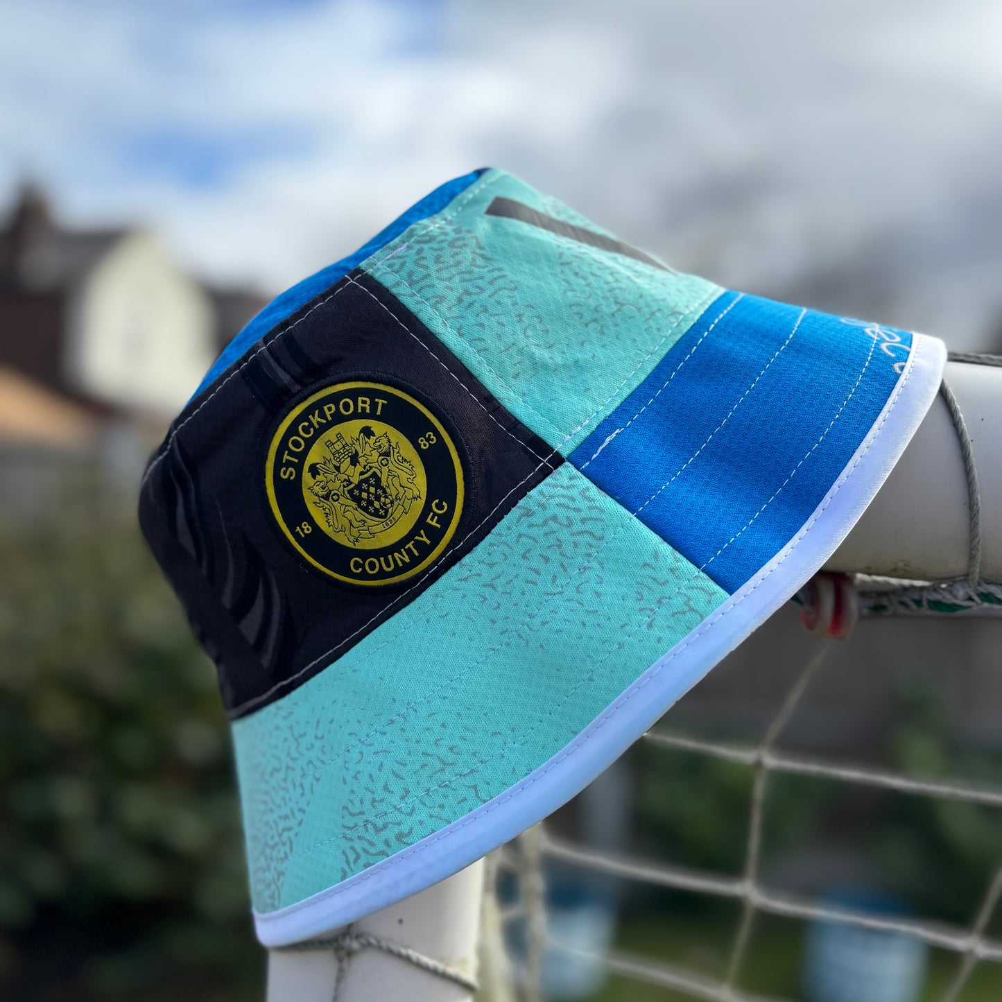 Stockport County bucket hat (adult 62-63 cm) - handmade from original shirts