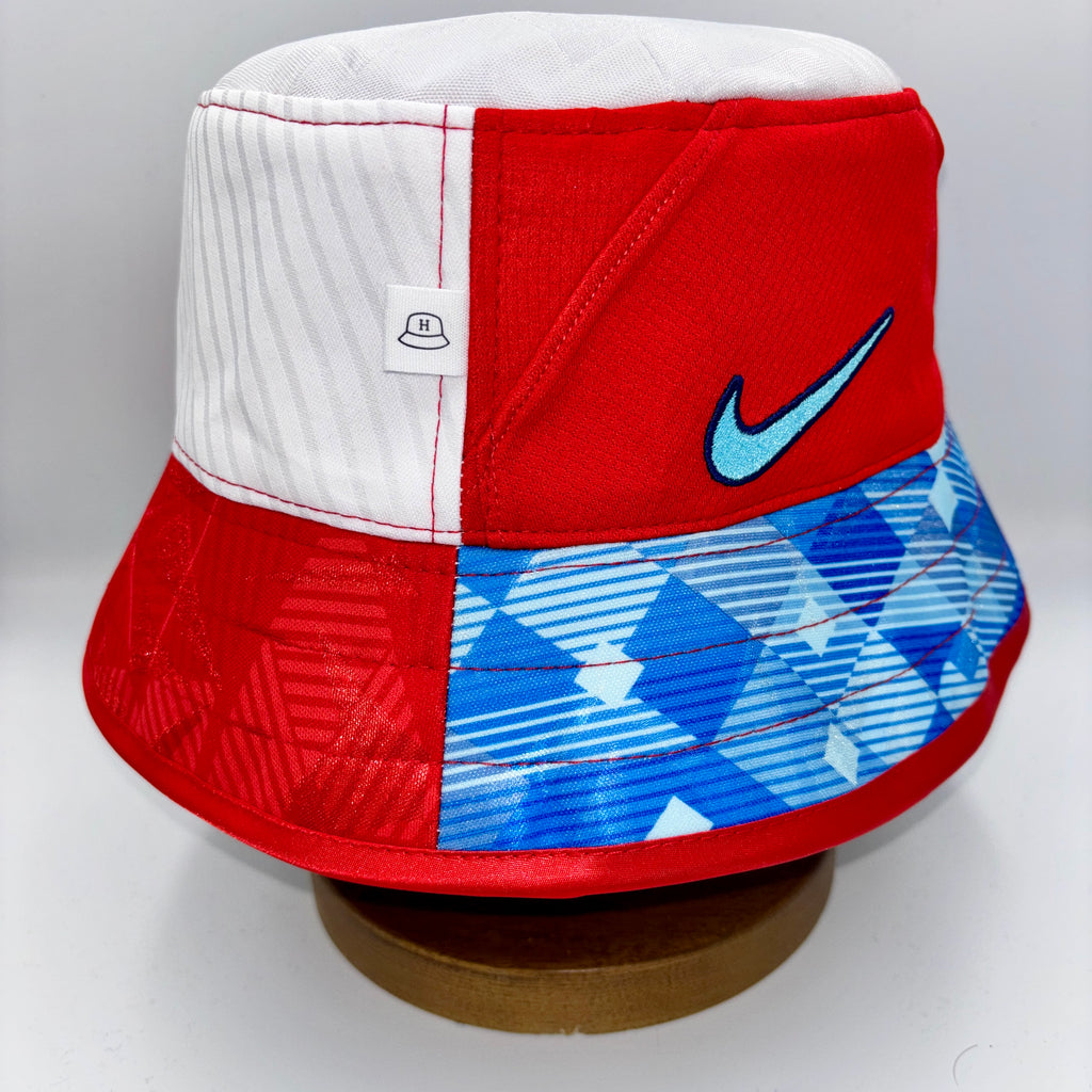 England bucket hat (adult 62-63 cm) - handmade from original shirts