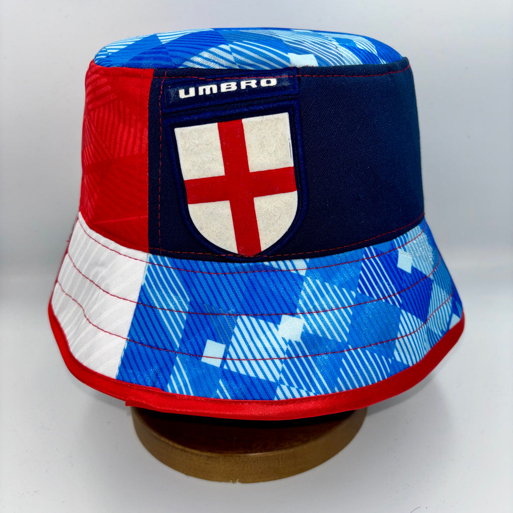 England bucket hat (adult 62-63 cm) - handmade from original shirts