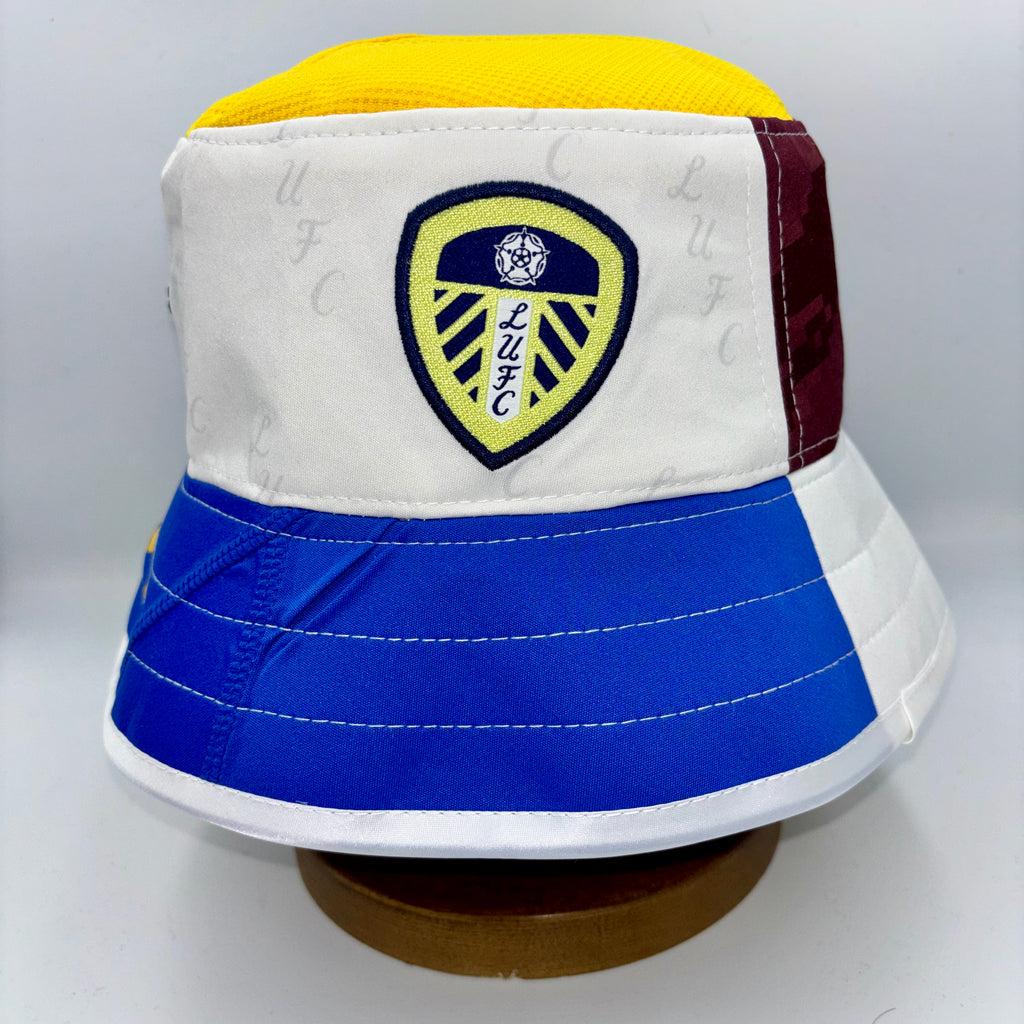 Leeds United bucket hat (adult 62-63cm) - handmade from original shirts