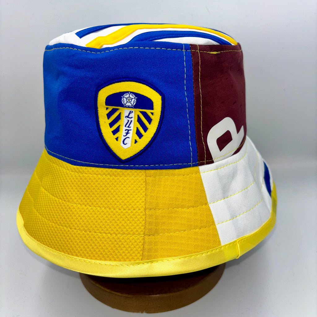Leeds United bucket hat (adult 62-63cm) - handmade from original shirts