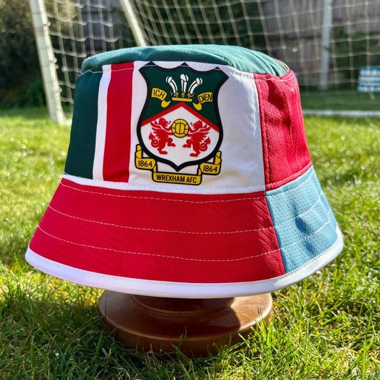 Wrexham bucket hat (adult 62-63 cm) - handmade from original shirts