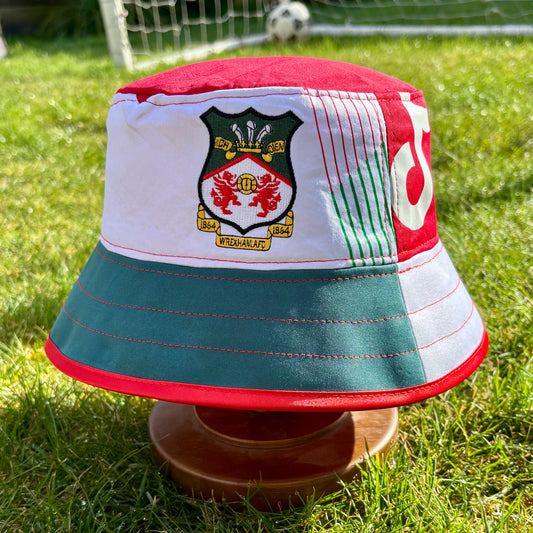 Wrexham bucket hat (adult 62-63 cm) - handmade from original shirts