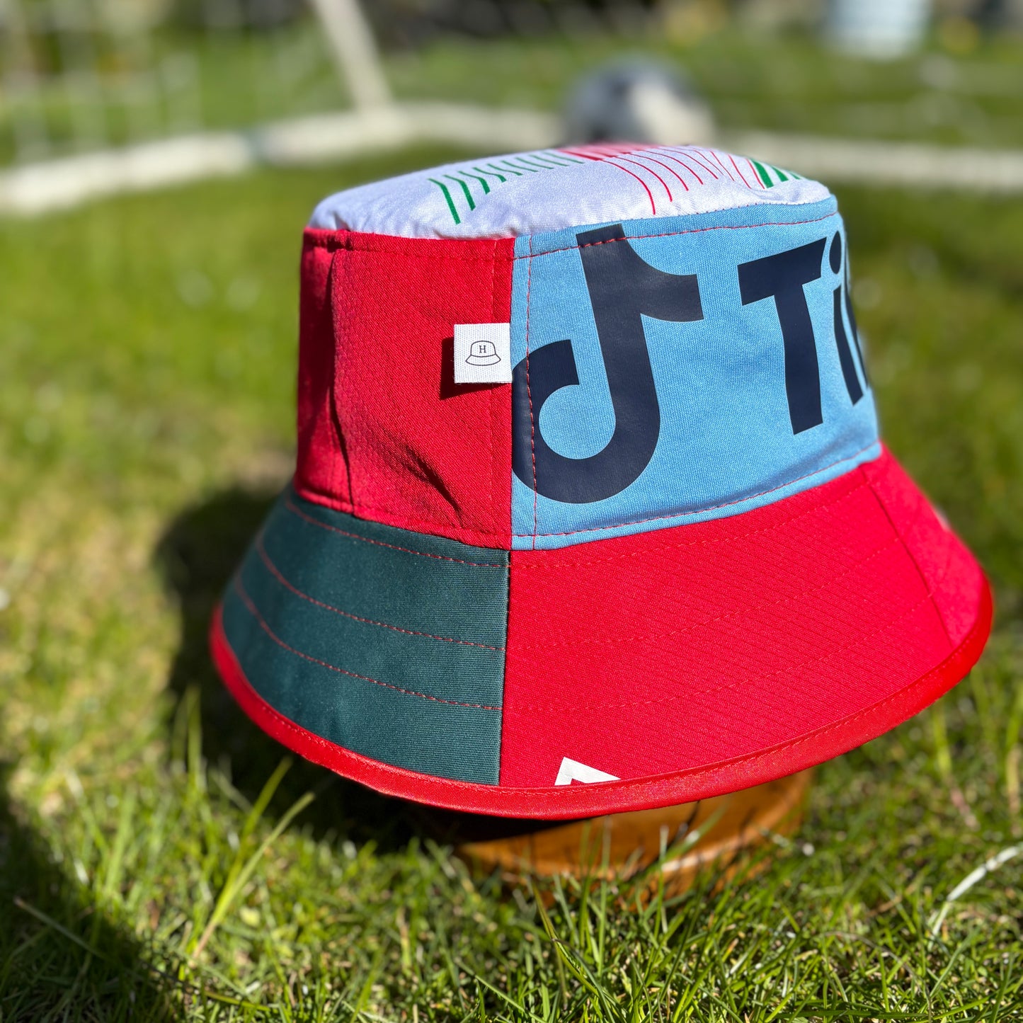 Wrexham bucket hat (adult 62-63 cm) - handmade from original shirts