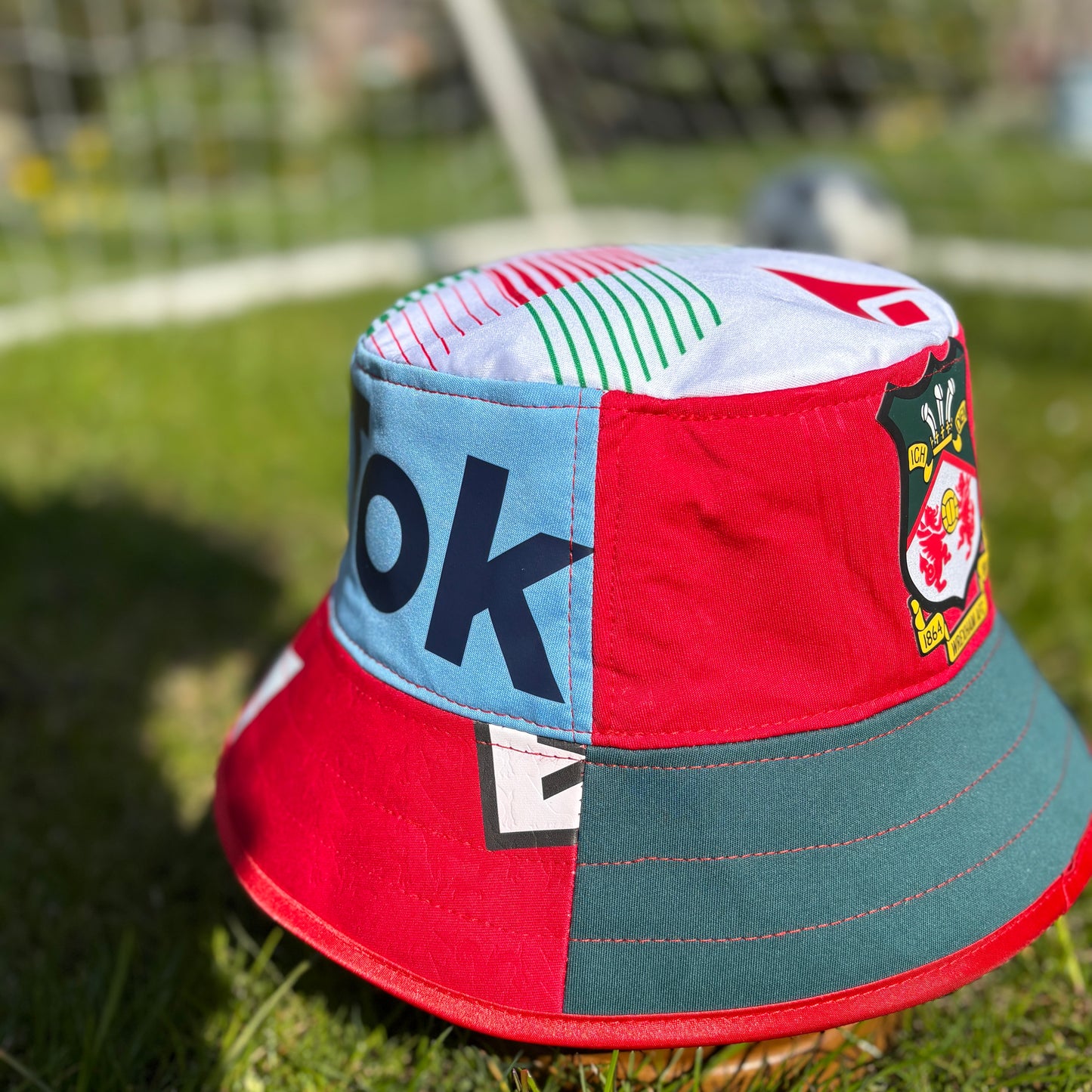Wrexham bucket hat (adult 62-63 cm) - handmade from original shirts