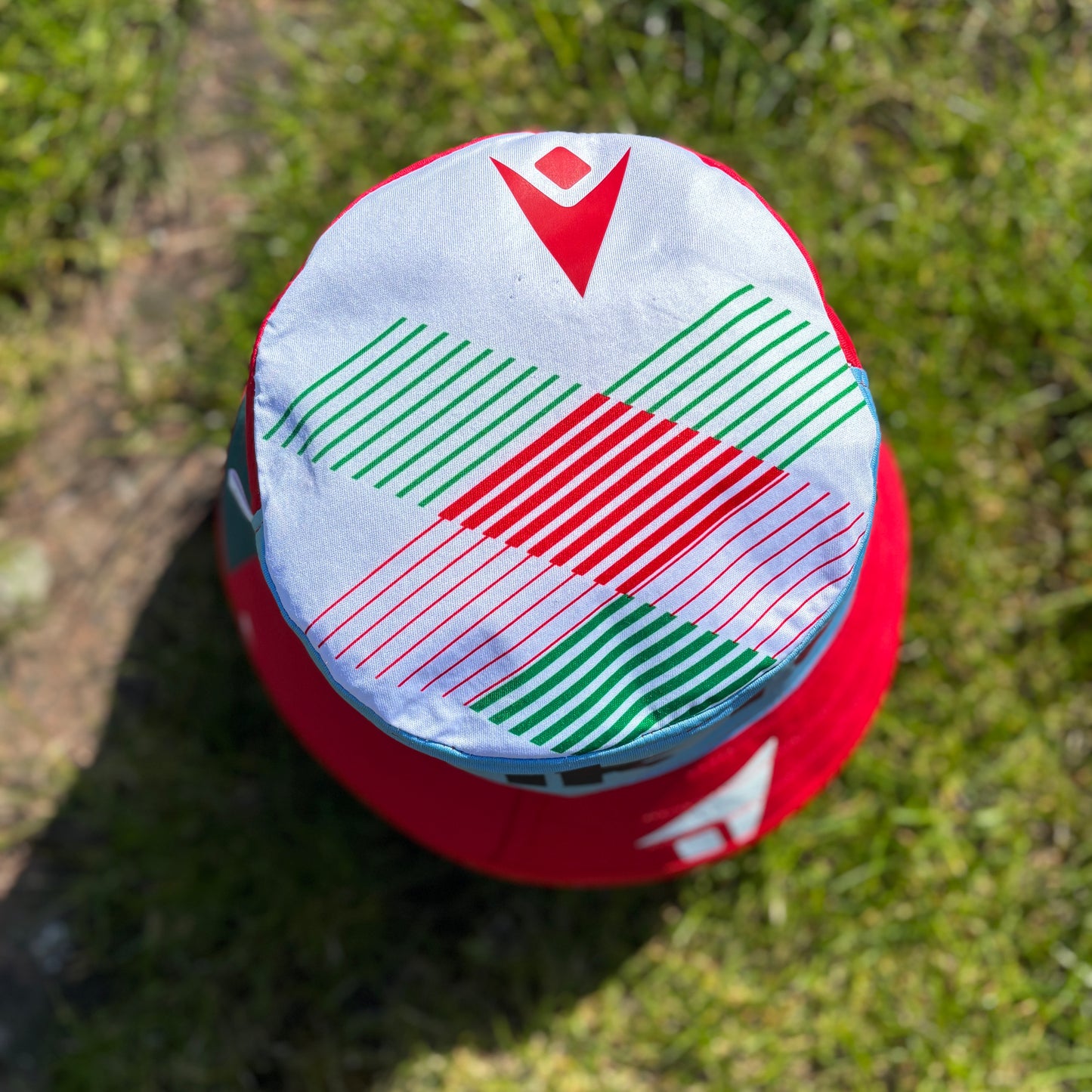 Wrexham bucket hat (adult 62-63 cm) - handmade from original shirts