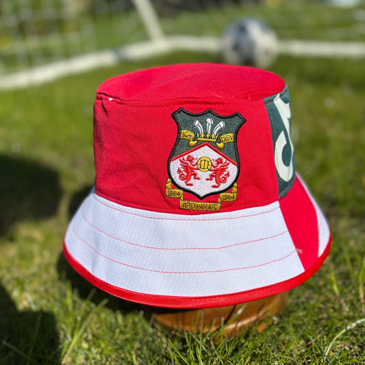 Wrexham bucket hat (adult 62-63 cm) - handmade from original shirts