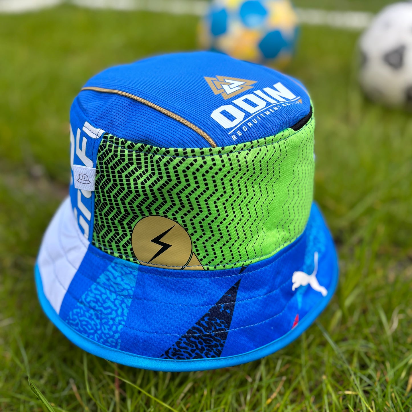Stockport County bucket hat (adult 62-63 cm) - handmade from original shirts