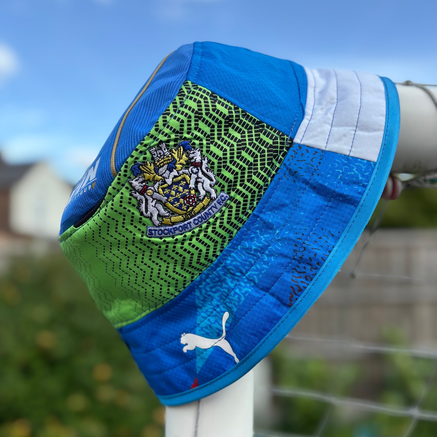 Stockport County bucket hat (adult 62-63 cm) - handmade from original shirts