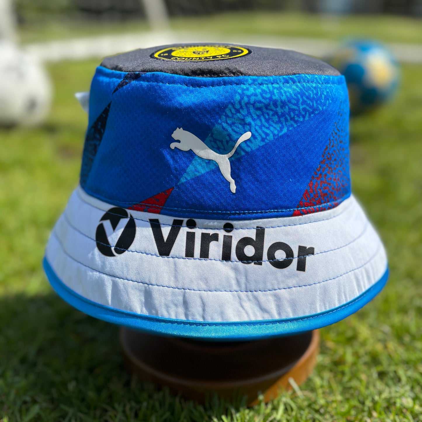 Stockport County bucket hat (adult 62-63 cm) - handmade from original shirts