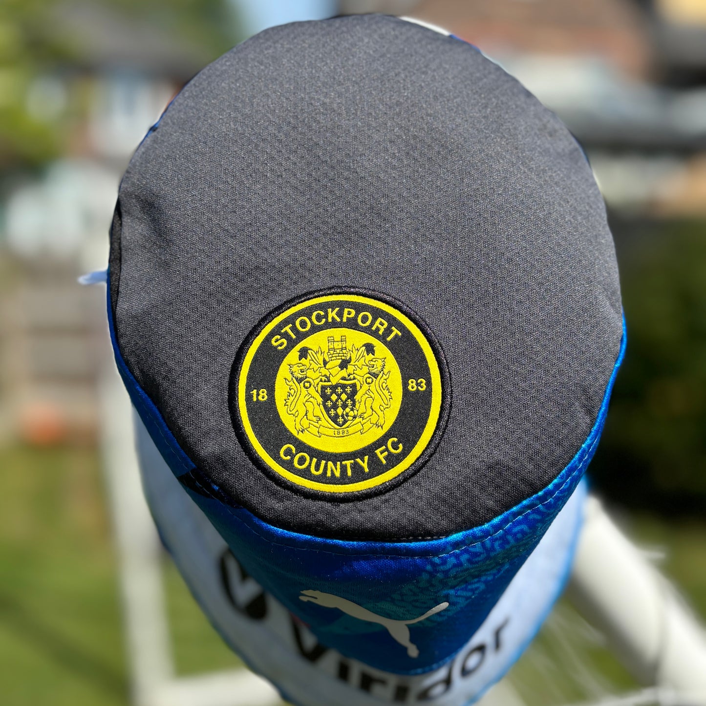 Stockport County bucket hat (adult 62-63 cm) - handmade from original shirts