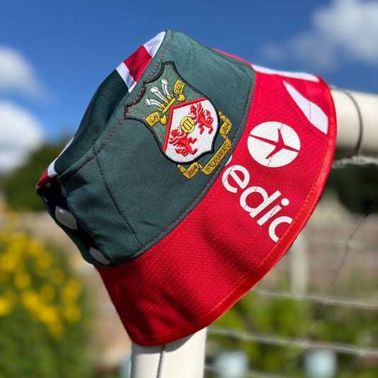 Wrexham bucket hat (adult 62-63 cm) - handmade from original shirts