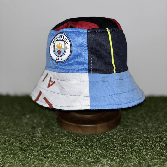 Manchester City bucket hat (adult) - handmade from original shirts