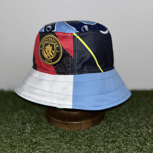Manchester City bucket hat (adult) - handmade from original shirts