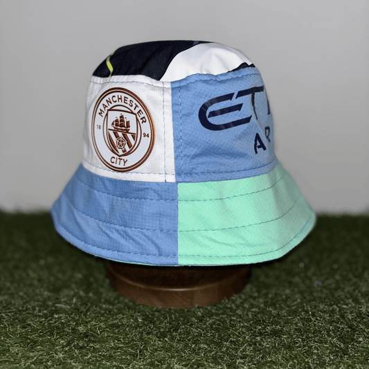 Manchester City bucket hat (adult) - handmade from original shirts